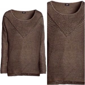 H&M Oversized Olive Knit Top ⭐️